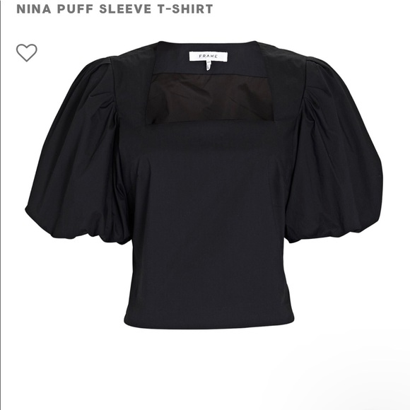 NWT FRAME Denim Nina Top in Black. - Picture 4 of 5